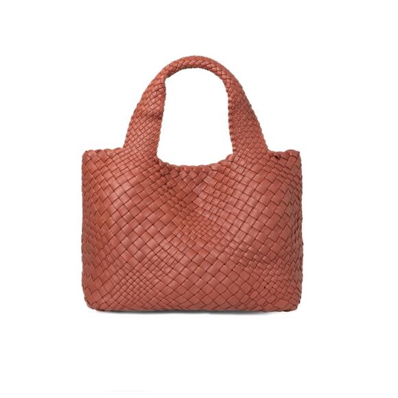 $764 Handwoven Bag NEW Leather Handbag Made in Italy Color BLACK - Picture 1 of 5